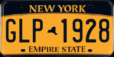 NY license plate GLP1928