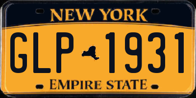 NY license plate GLP1931