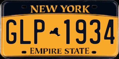 NY license plate GLP1934