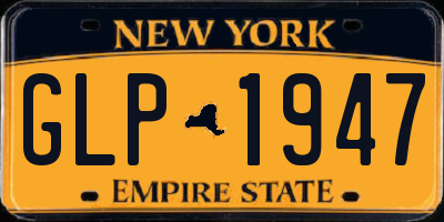NY license plate GLP1947