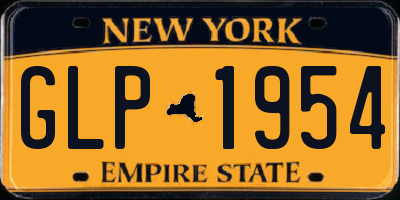 NY license plate GLP1954