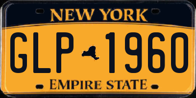 NY license plate GLP1960
