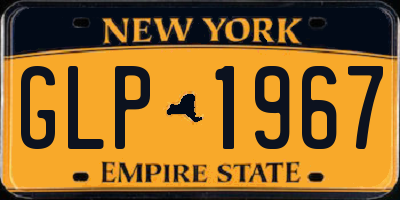 NY license plate GLP1967