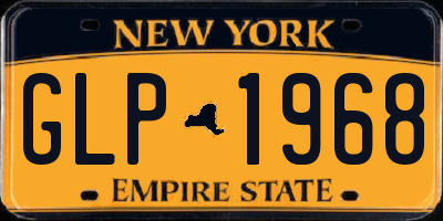 NY license plate GLP1968