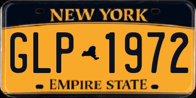 NY license plate GLP1972
