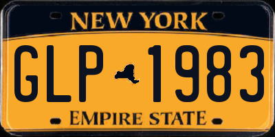 NY license plate GLP1983