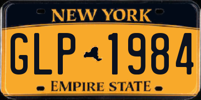 NY license plate GLP1984