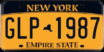 NY license plate GLP1987