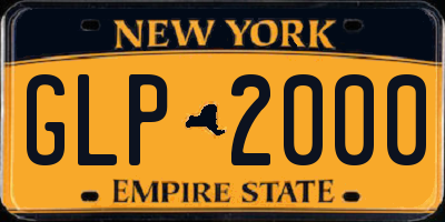 NY license plate GLP2000