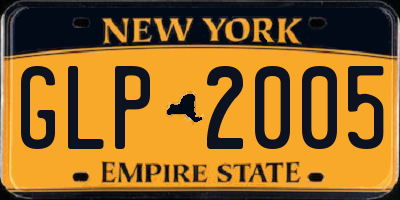 NY license plate GLP2005