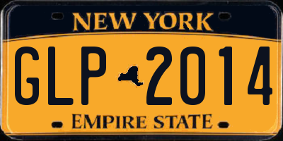 NY license plate GLP2014