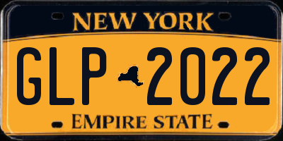 NY license plate GLP2022