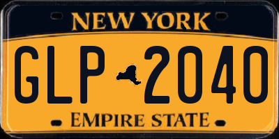 NY license plate GLP2040