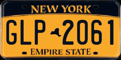 NY license plate GLP2061