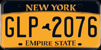 NY license plate GLP2076