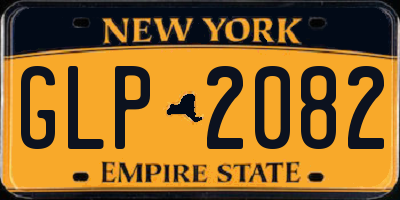 NY license plate GLP2082