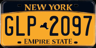 NY license plate GLP2097