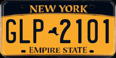 NY license plate GLP2101