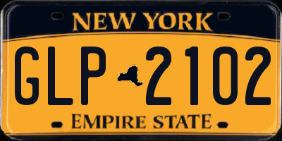 NY license plate GLP2102