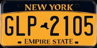 NY license plate GLP2105
