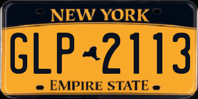 NY license plate GLP2113