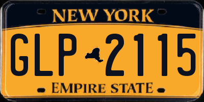 NY license plate GLP2115
