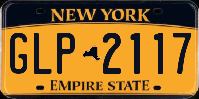 NY license plate GLP2117