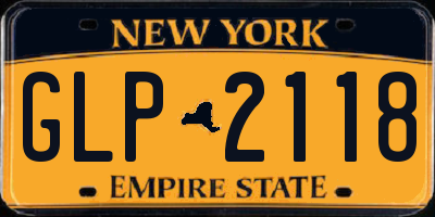 NY license plate GLP2118