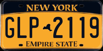 NY license plate GLP2119