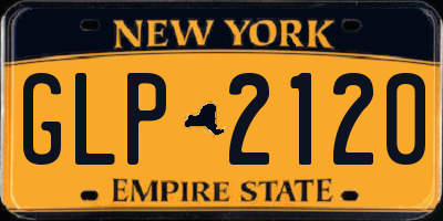 NY license plate GLP2120
