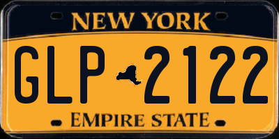 NY license plate GLP2122