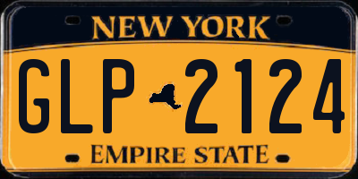 NY license plate GLP2124
