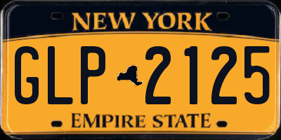 NY license plate GLP2125