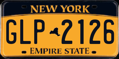 NY license plate GLP2126