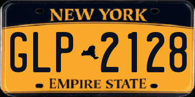 NY license plate GLP2128