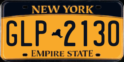 NY license plate GLP2130