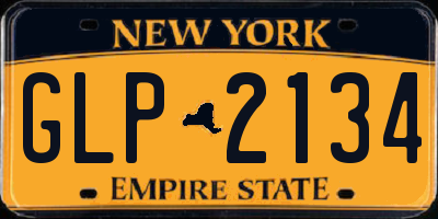 NY license plate GLP2134