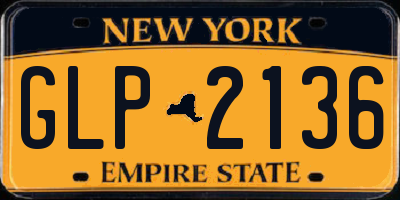 NY license plate GLP2136