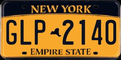 NY license plate GLP2140