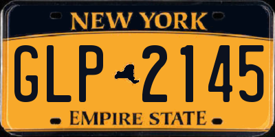 NY license plate GLP2145