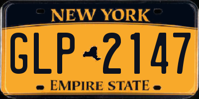 NY license plate GLP2147