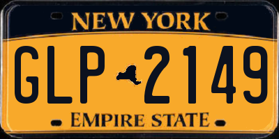 NY license plate GLP2149