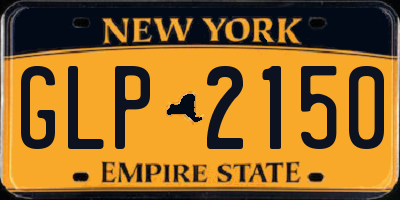 NY license plate GLP2150