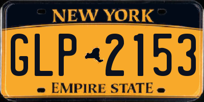 NY license plate GLP2153