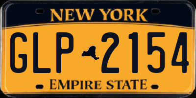 NY license plate GLP2154