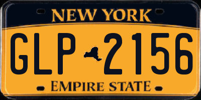 NY license plate GLP2156