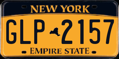 NY license plate GLP2157
