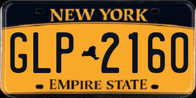 NY license plate GLP2160