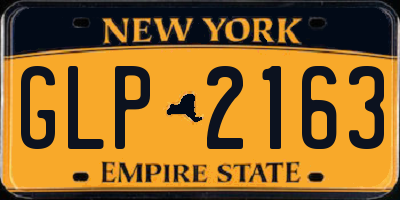 NY license plate GLP2163