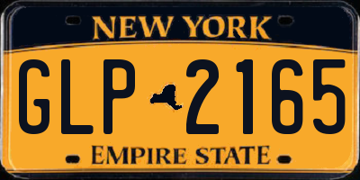 NY license plate GLP2165